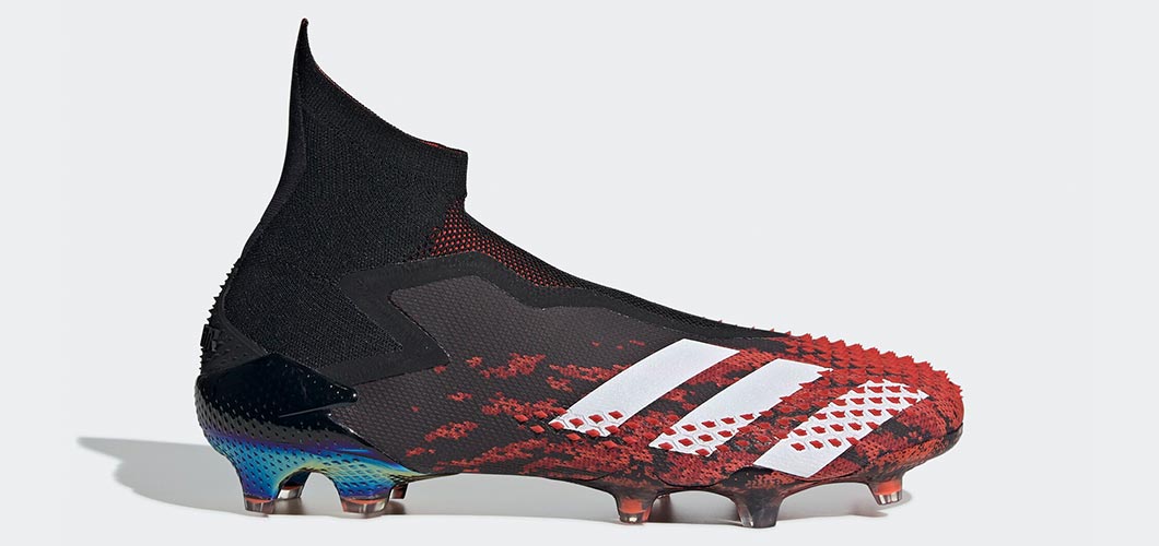 Giày bóng đá không dây Adidas Predator 20+ màu đen đỏ trong bộ sưu tập Mutator pack