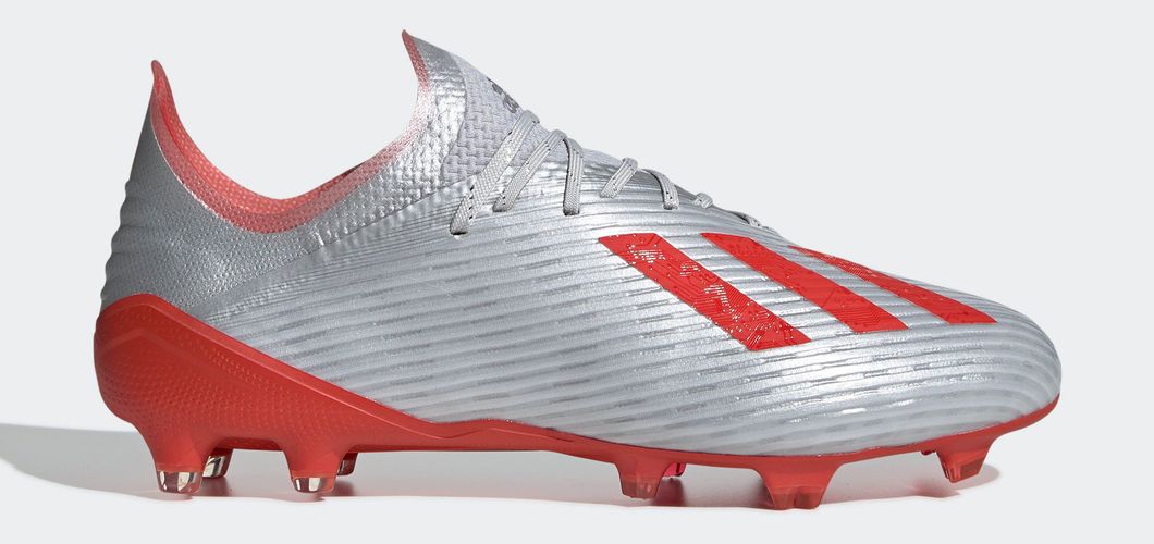 Giày bóng đá Adidas X19.1 FG màu bạc vạch đỏ 302 Redirect
