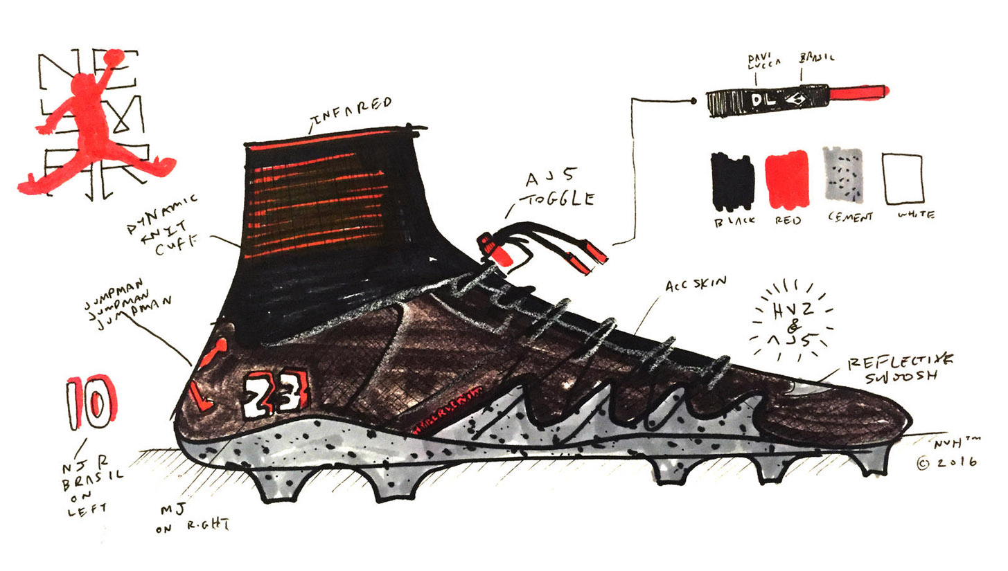Thiết kế đẹp mới của giày đá bóng Nike Hypervenom 2 Jordan màu đen