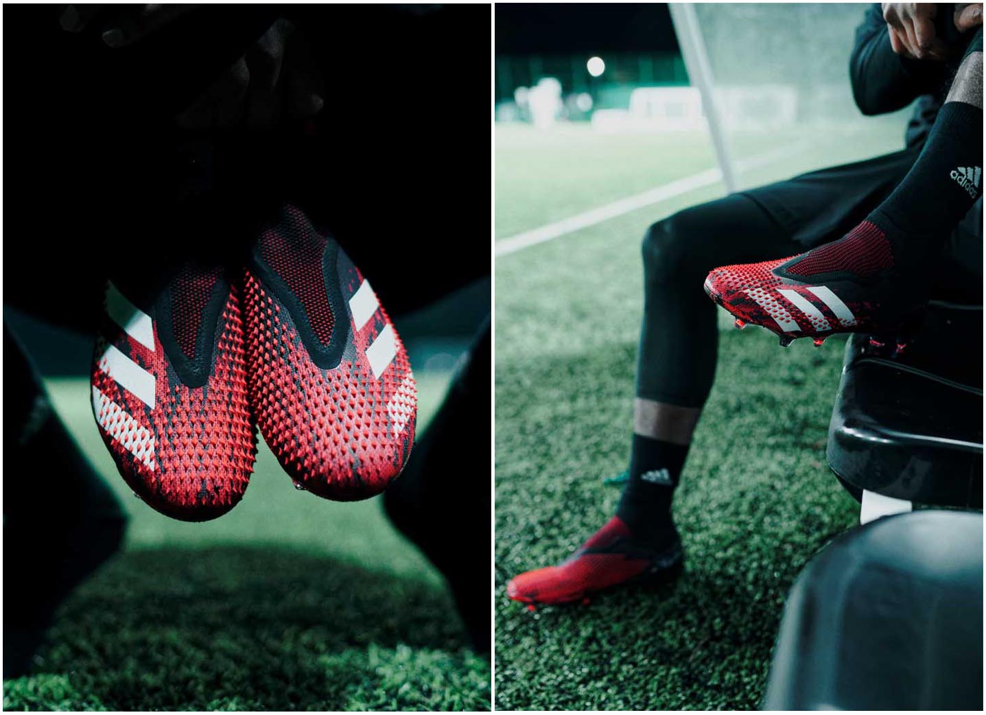 Giày đá bóng Adidas Predator 20 hỗ trợ sút bóng với các gai nhọn trên bề mặt