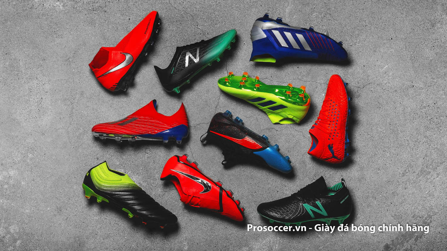 Có rất nhiều thương hiệu giày bóng đá chính hãng ở Việt Nam